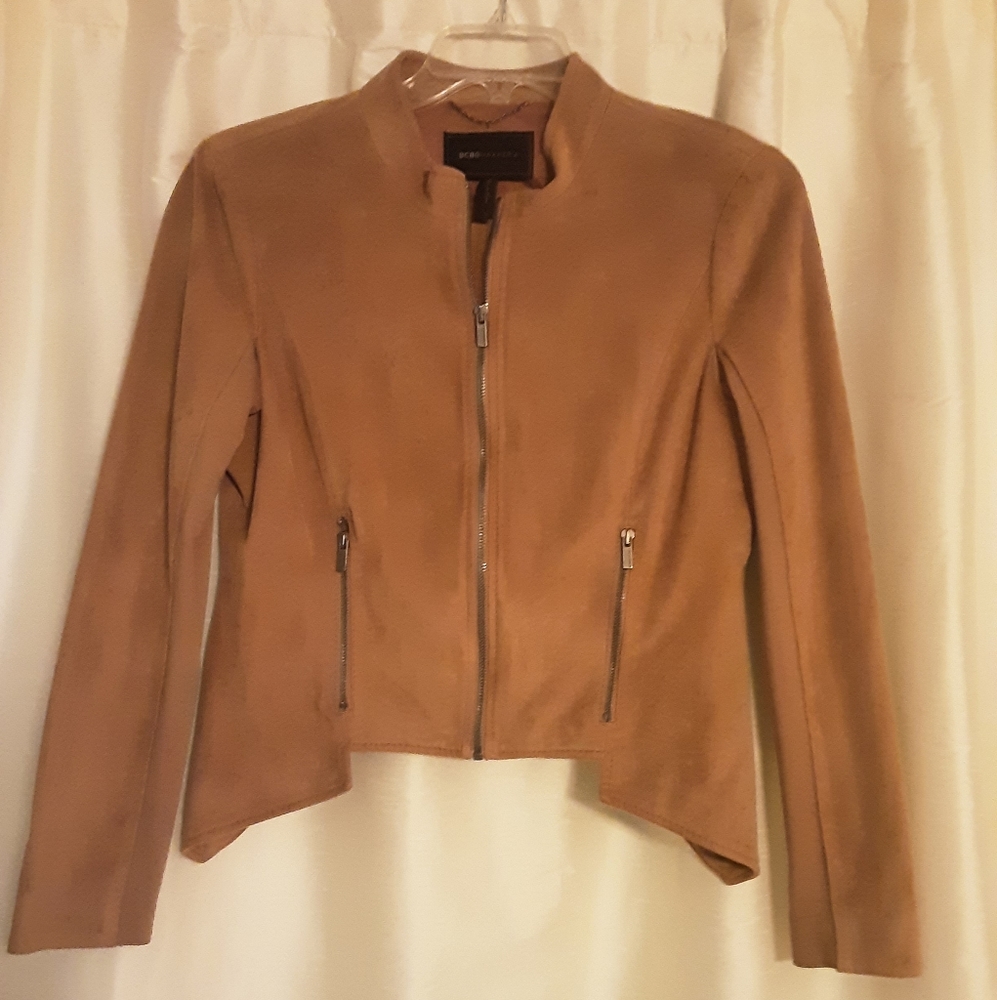 BCBGMaxAzria Camel Suede Jacket